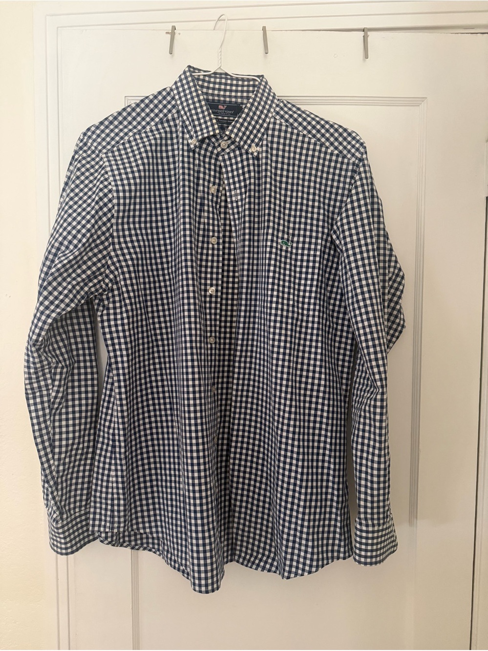 Vineyard Vines Navy & White Gingham Button-Down Shirt - Men